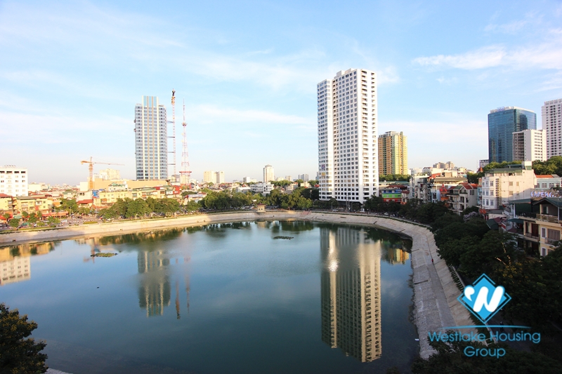  lake view apartment for rent in Ba Dinh area, Near Lotte Building.